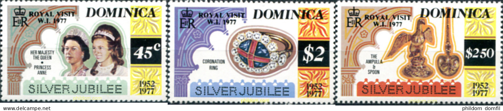 306292 MNH DOMINICA 1977 VISITA REAL - Dominica (...-1978)