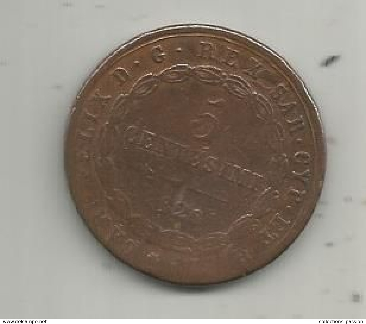 Monnaie, ITALIE , 5 Centesimi, 1826 P, 2 Scans, SARDAIGNE - Italian Piedmont-Sardinia-Savoie