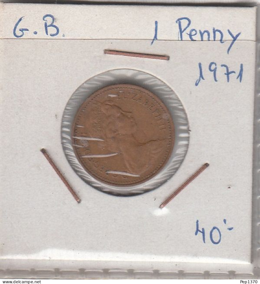 GRAN BRETAÑA - 1 PENIQUE DE COBRE DE 1971 - 1 Penny & 1 New Penny