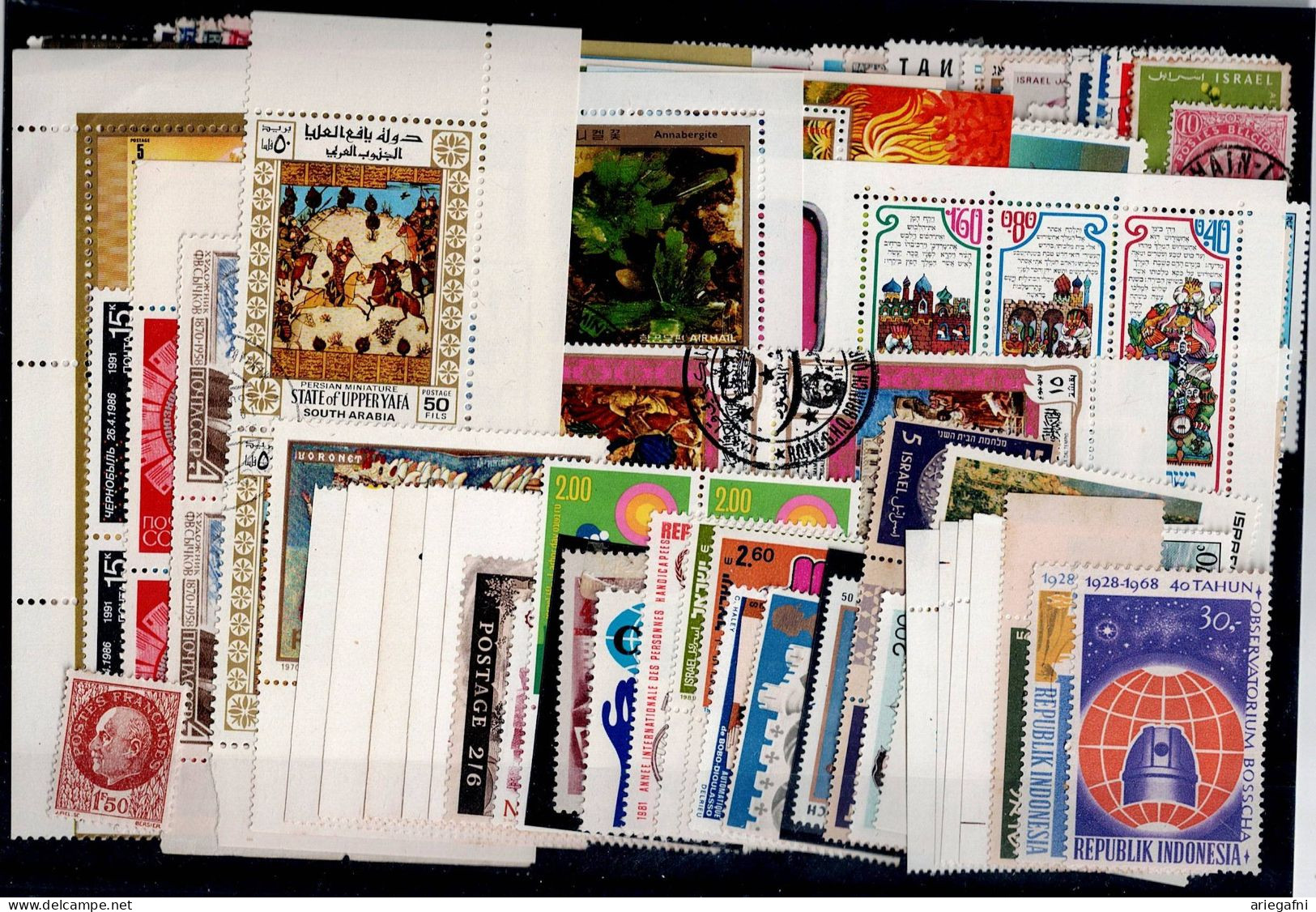 LOT OF 224 STAMPS MINT+USED +16 BLOCKS MI- 85 EURO VF!! - Collections (sans Albums)