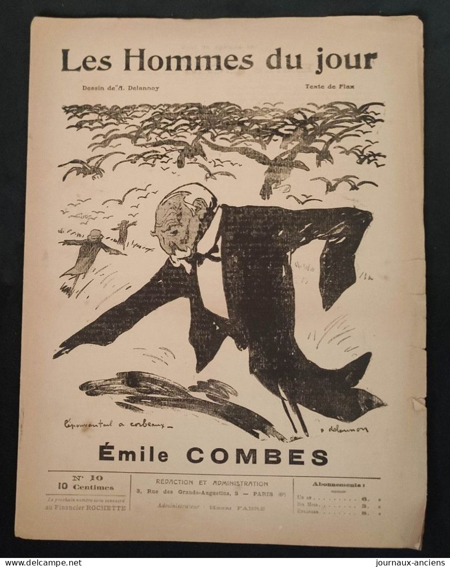 1908 LES HOMMES DU JOUR N°10 - Émile COMBES Né à Roquecourbe ( 81 ) Et Mort à Pons ( 17 ) - 1850 - 1899