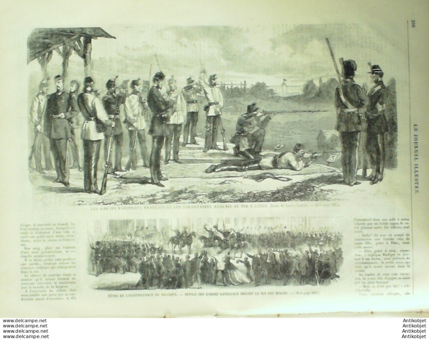 Le Journal Illustré 1866 N°295 Biarritz (64) St Cloud (92) Luxembourg Egypte Inondations - 1850 - 1899