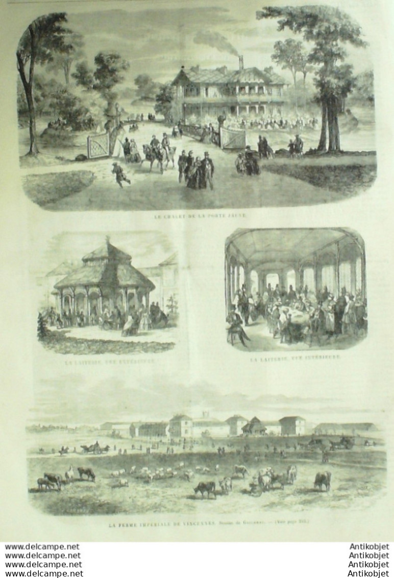 Le Journal Illustré 1866 N°286 Vincennes (94) Ferme Laiterie Marseille (13) - 1850 - 1899
