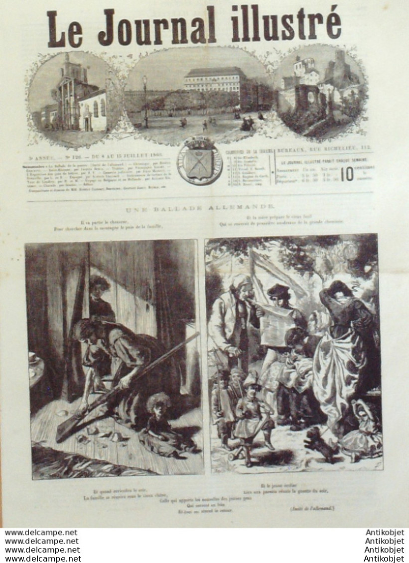 Le Journal Illustré 1866 N°126 St Etienne (42) Deauville (14) Espagne Madrid émeute - 1850 - 1899