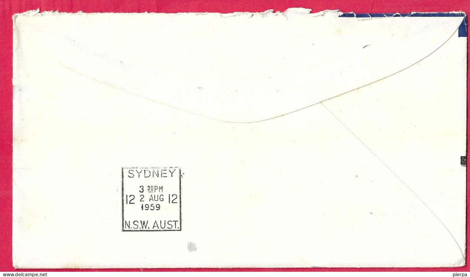 FIRST FLIGHT  B707 QANTAS FROM HONOLULU TO SIDNEY *AUG 1, 1959* ON OFFICIAL COVER - Eerste Vluchten