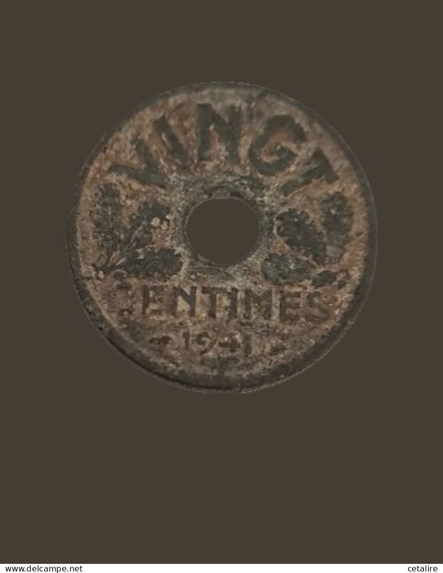 A Lgerie 20 Centimes 1941  TTB - 20 Centimes