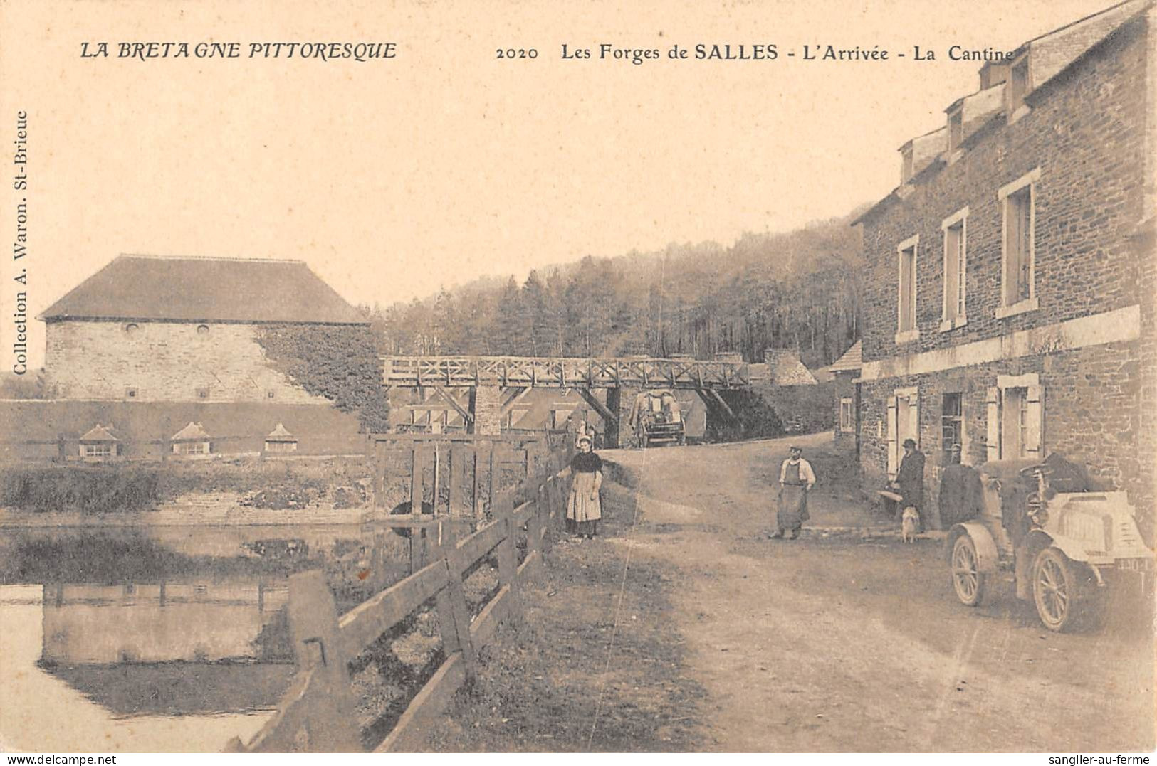 CPA 56 LES FORGES DE SALLES / L'ARRIVEE / LA CANTINE - Autres & Non Classés