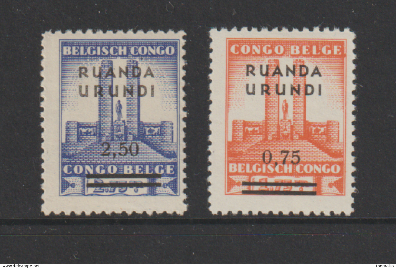 Ruanda-Urundi - COB/OBP 124-125 - MNH/**/NSC - Unused Stamps