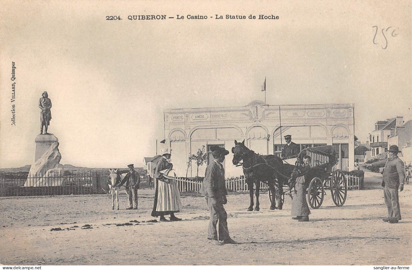 CPA 56 QUIBERON / LE CASINO / STATUE DE HOCHE - Altri & Non Classificati