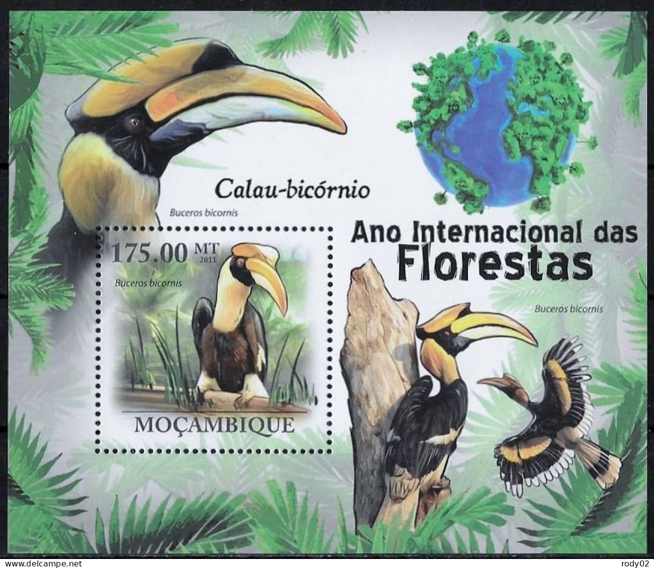 MOZAMBIQUE - OISEAUX - CALAOS - N° 3580 A 3585 ET BF 356 - NEUF** MNH - Cuckoos & Turacos