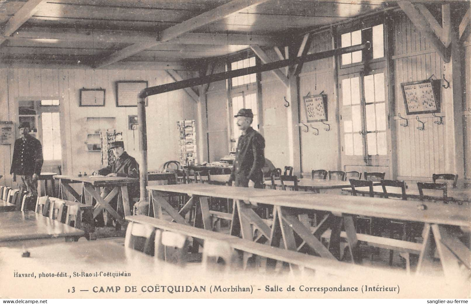 CPA 56 CAMP DE COETQUIDAN / SALLE DE CORRESPONDANCE / INTERIEUR - Autres & Non Classés