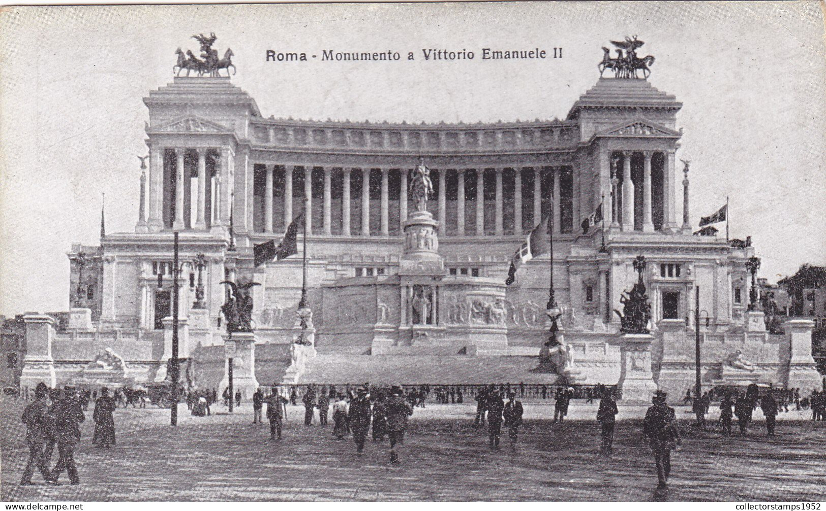 CPA - FRONT VIEW, MONUMENTO AVITTORIO EMANUELE II, STATUES, PEOPLE - ROME IN 1914 - ITALY - Viste Panoramiche, Panorama