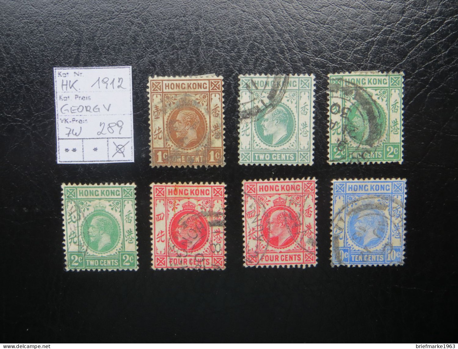 1912  " Georg V " 7 Werte  Gut Gestempelt   LOT 289 - Used Stamps