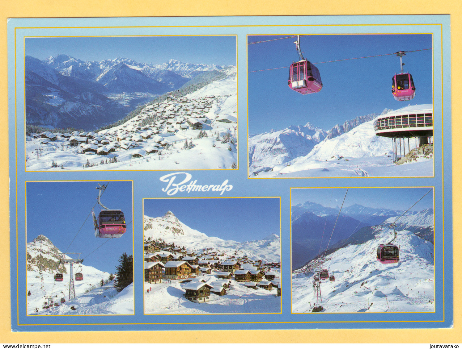Cable Car, Bettmeralp, Wallis, Skigebiet, Ski Resort, Panoramarestaurant Bettmerhorn, Switzerland - Bettmeralp