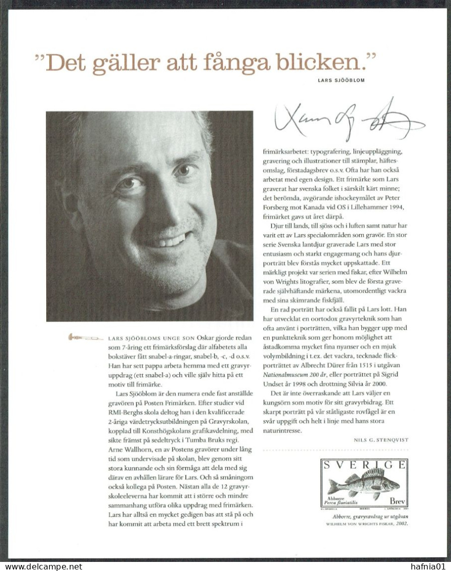 Lars Sjööblom. Sweden 2004. Golden Eagle.  Steel Engraving. LIMITED EDITION. Signed. RARE !! - Essais & Réimpressions
