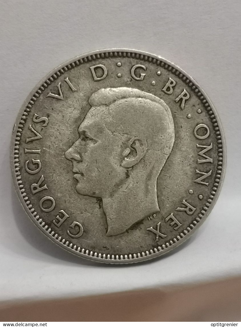 2 SHILLINGS  ARGENT 1939 GEORGE VI ROYAUME UNI / UNITED KINGDOM SILVER - J. 1 Florin / 2 Shillings