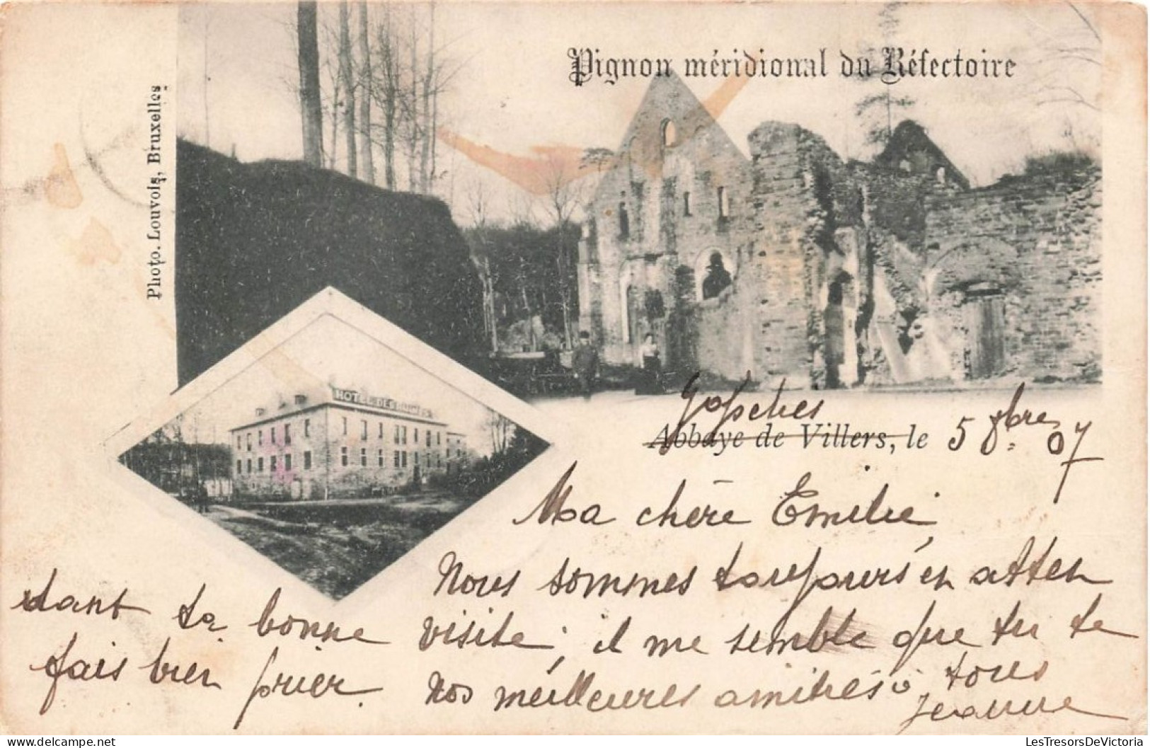 BELGIQUE - Abbaye De Villers - Pignon Méridional Du Réfectoire -  Carte Postale  Ancienne - Villers-la-Ville