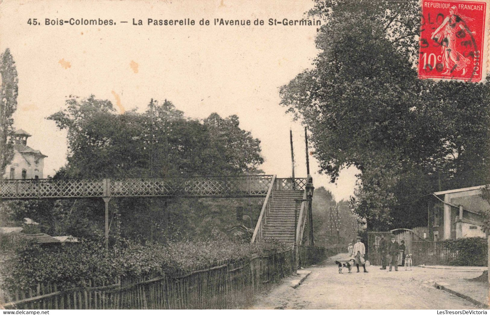 FRANCE - Bois Colombes - La Passerelle De L'Avenue De St Germain - Carte Postale Ancienne - Colombes