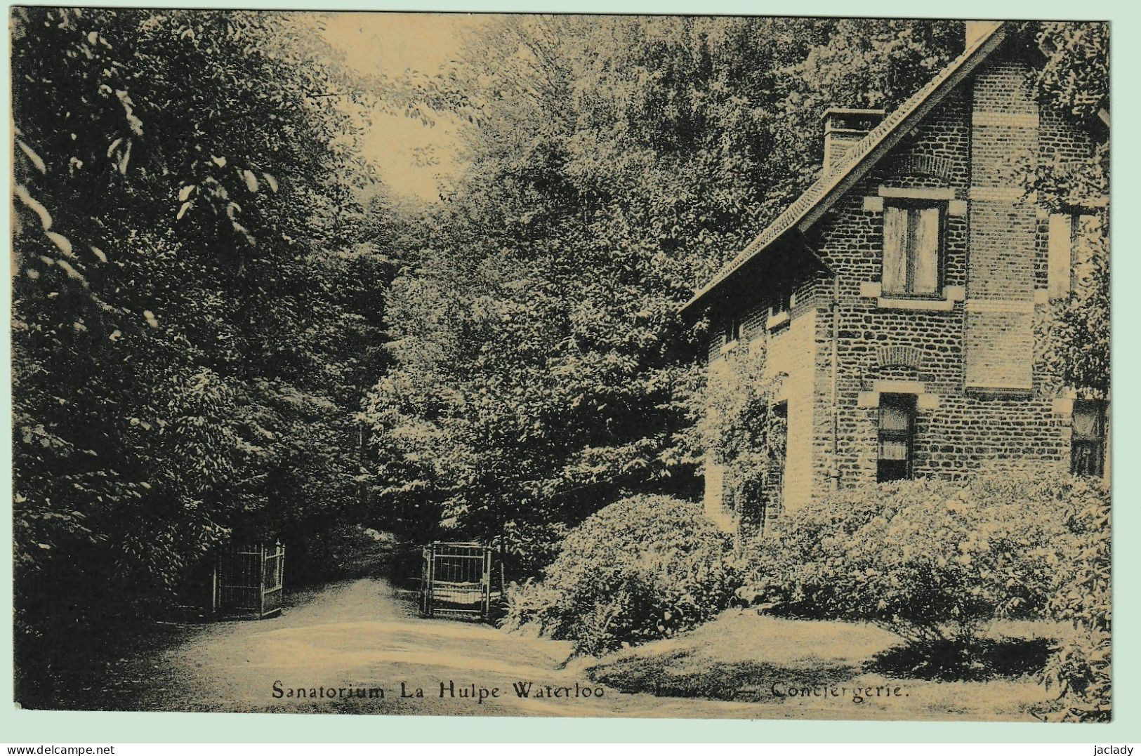 Sanatorium La Hulpe Waterloo -- Entrée Conciergerie .    (2 Scans) - La Hulpe