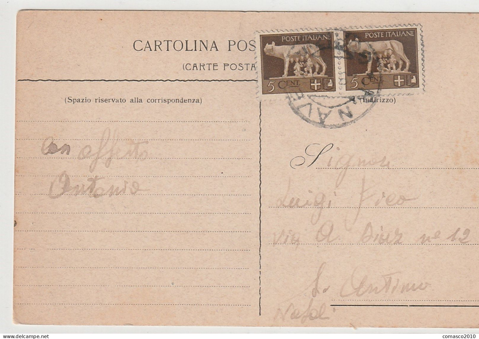 CARTOLINA Con Errore Di Stampa  Cotrone Invece Di Crotone Porto Viaggiata 1935 - Crotone