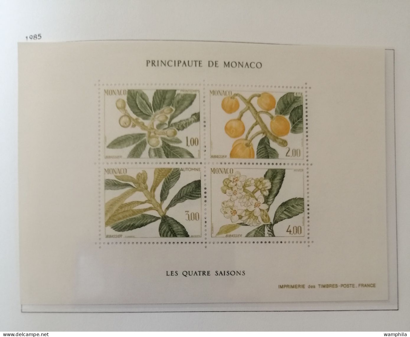 Monaco une collection en album "DAVO" 1980/1987** poste. P.A. blocs, préoblitérés, taxe. cote +1500€.