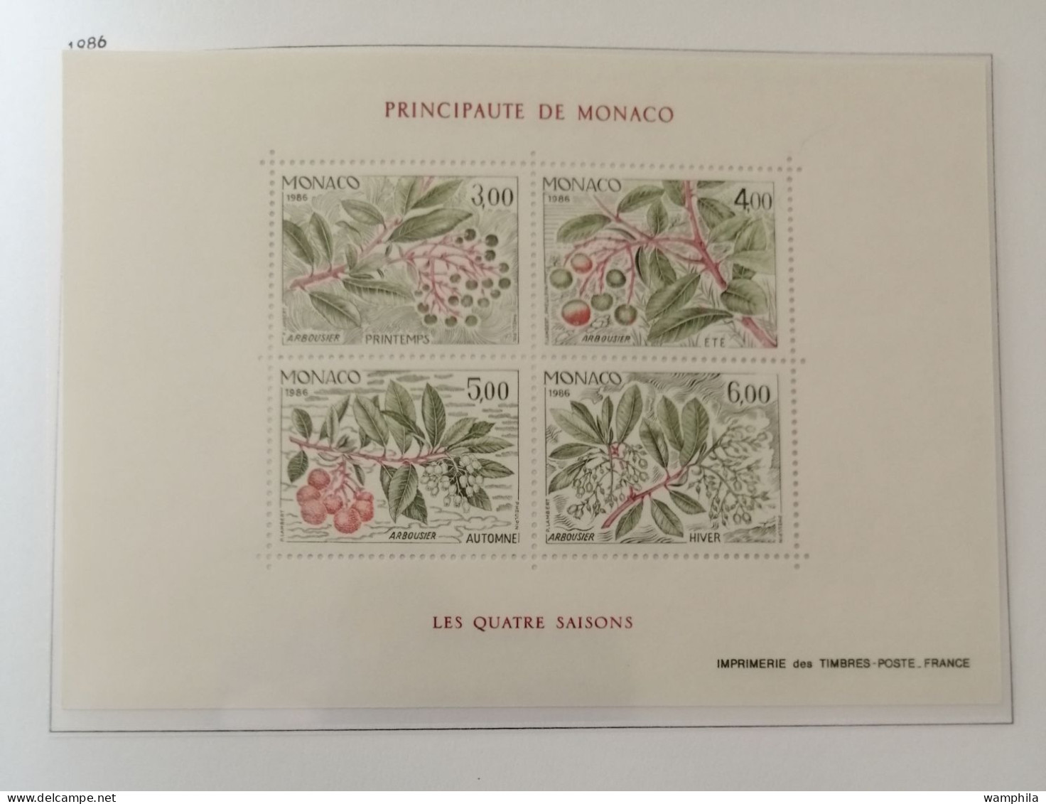 Monaco une collection en album "DAVO" 1980/1987** poste. P.A. blocs, préoblitérés, taxe. cote +1500€.