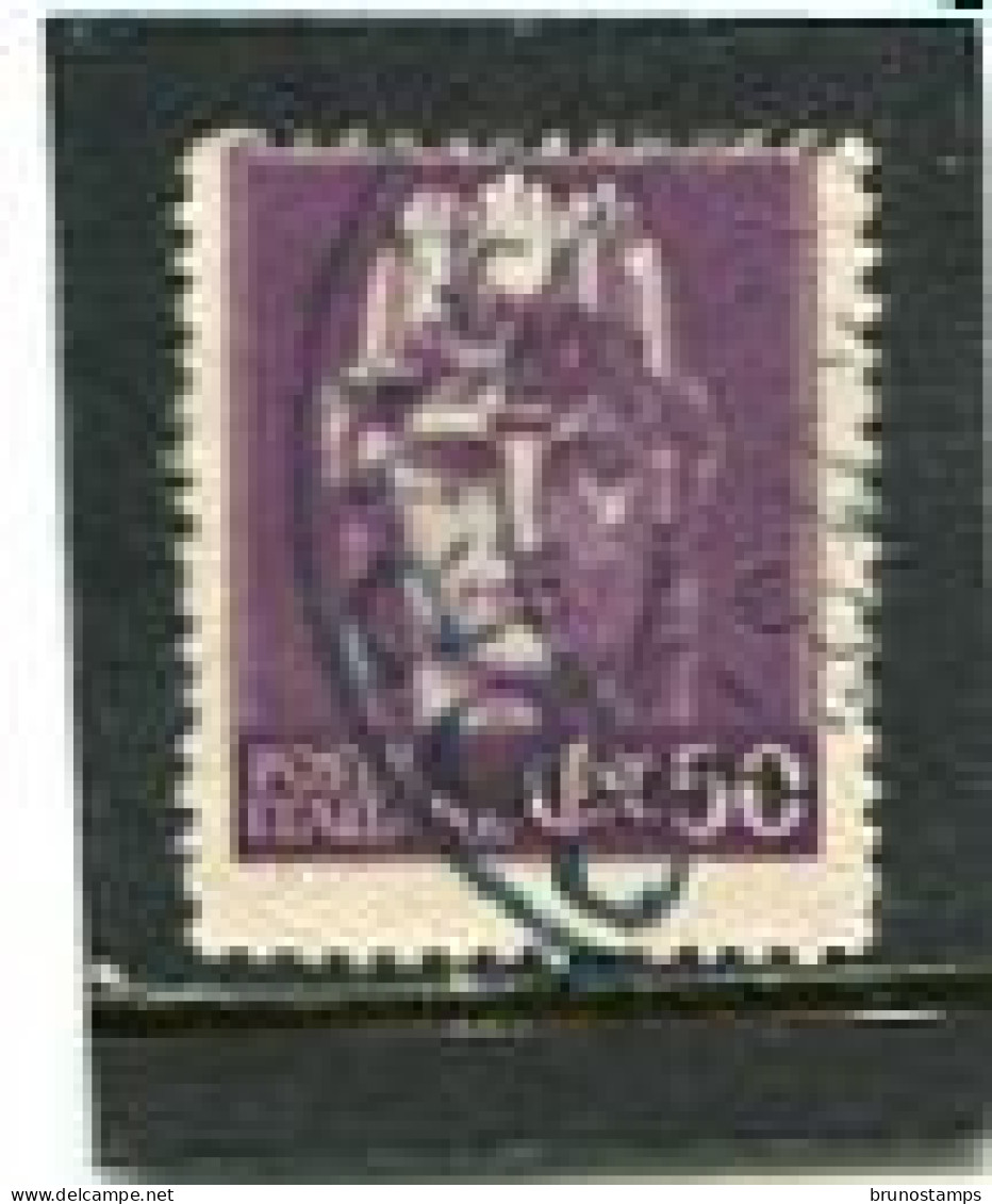 ITALIA - 1945  50c  DEFINITIVE   NO  WMK   FINE USED - Afgestempeld