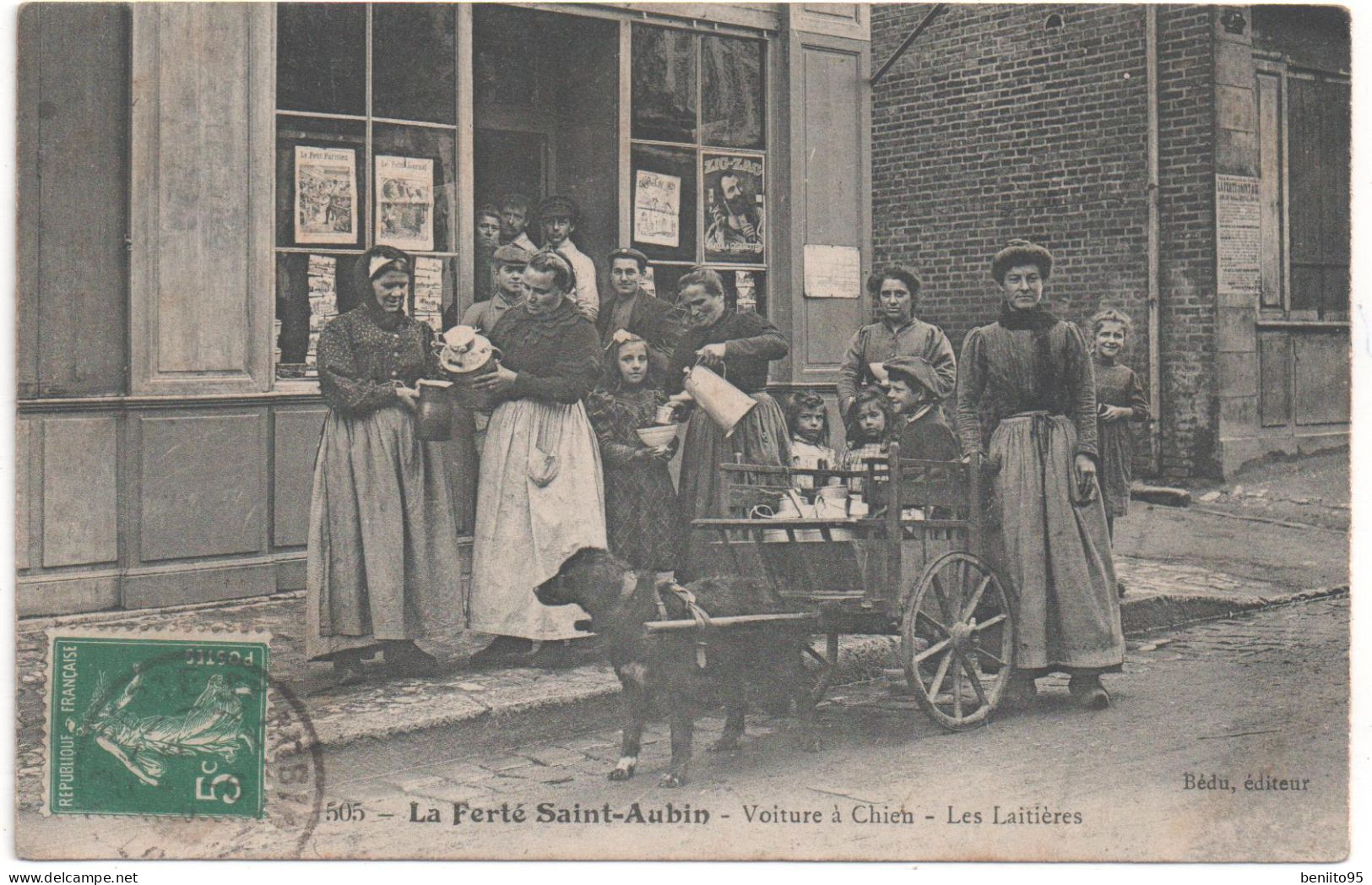 CPA De La FERTE SAINT AUBIN - Voiture à Chien - Les LAITIERES. - La Ferte Saint Aubin