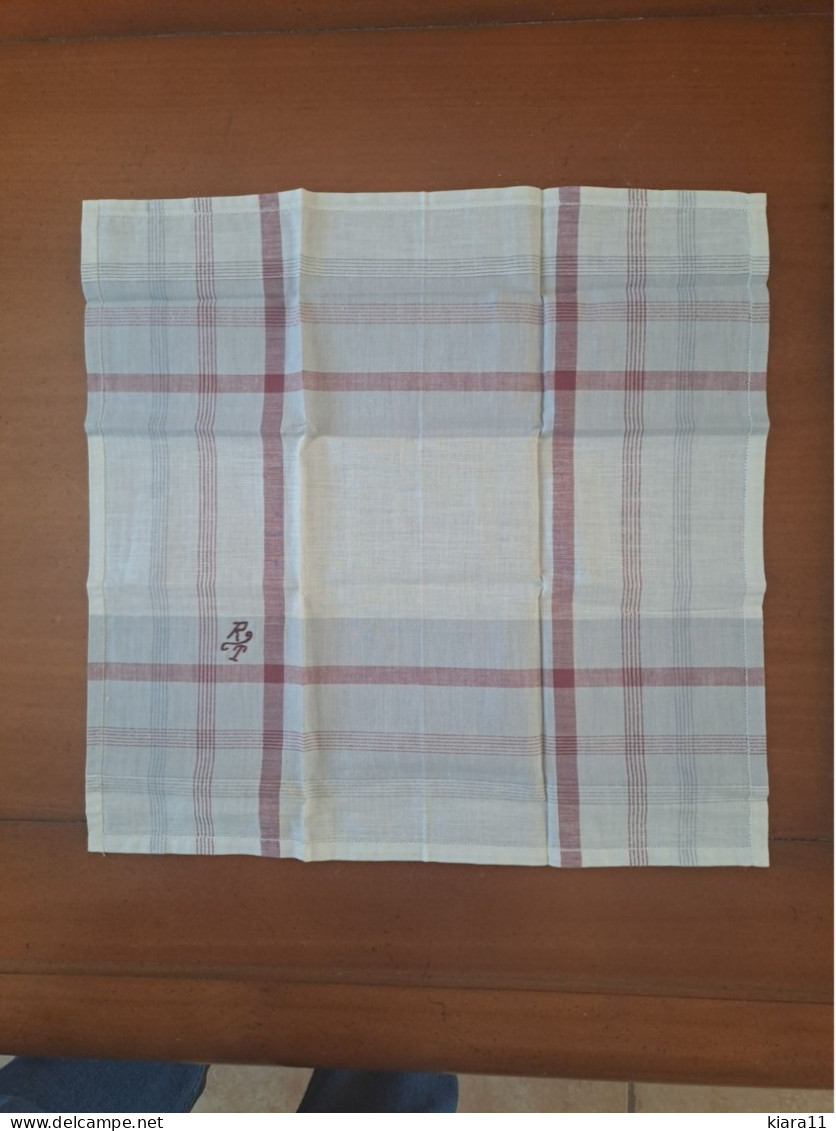 LOT De 6 MOUCHOIRS BRODES MAIN - " R T " - Handkerchiefs