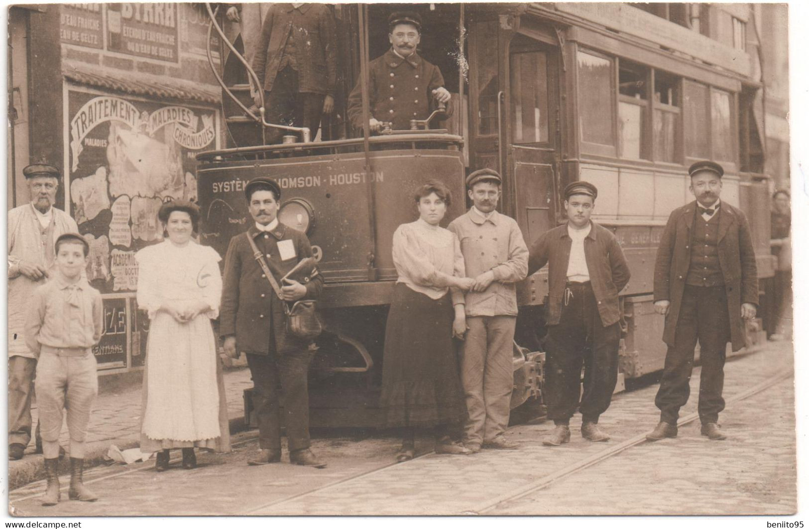 CARTE-PHOTO D'un TRAMWAY De La Compagnie Générale Des Omnibus (Très Beau Plan!!!). - Trasporto Pubblico Stradale