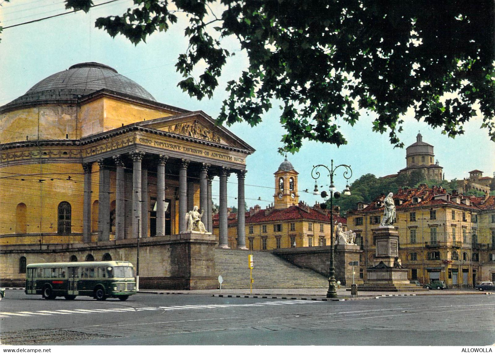 22717 " TORINO-CHIESA DELLA GRAN MADRE DI DIO E MONTE DEI CAPUCCINI "  PULLMAN-VERA FOTO-CART.POST. NON SPED. - Kerken