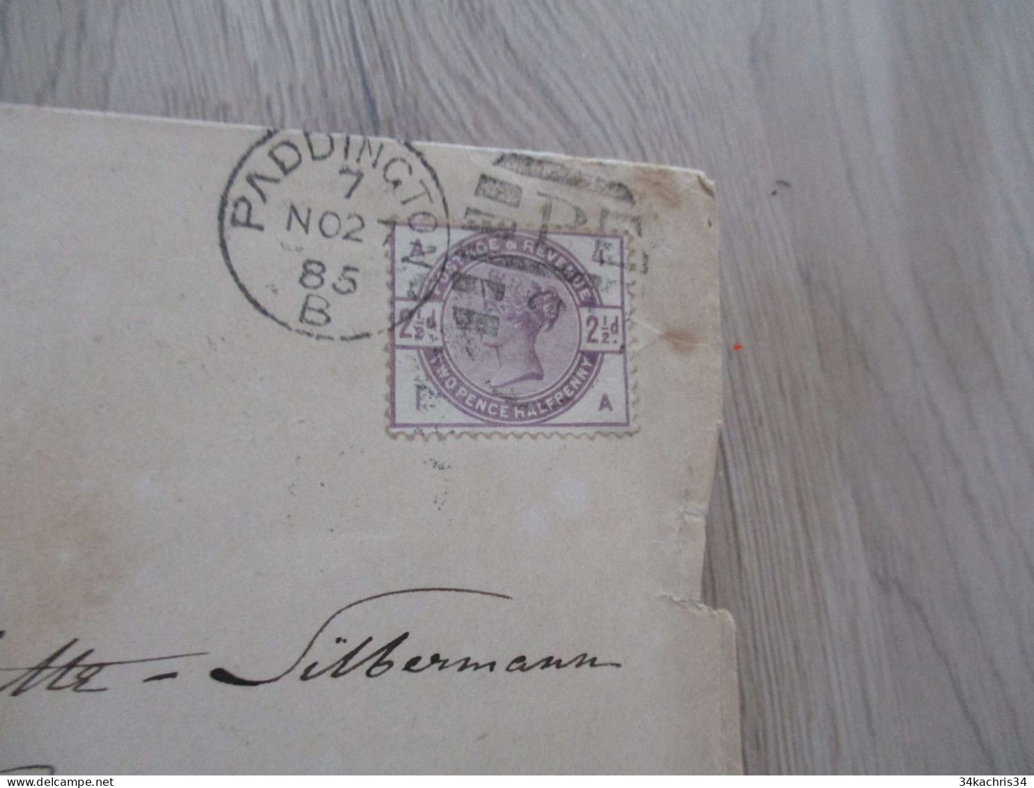Great Britain Lettre  Ancienne Padington B 1885 Pour Château De Graveron Eure - Lettres & Documents