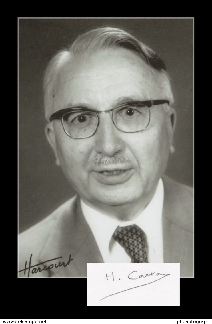 Henri Cartan (1904-2008) - French Mathematician - Rare Signed Card + Photo - 90s - Inventeurs & Scientifiques