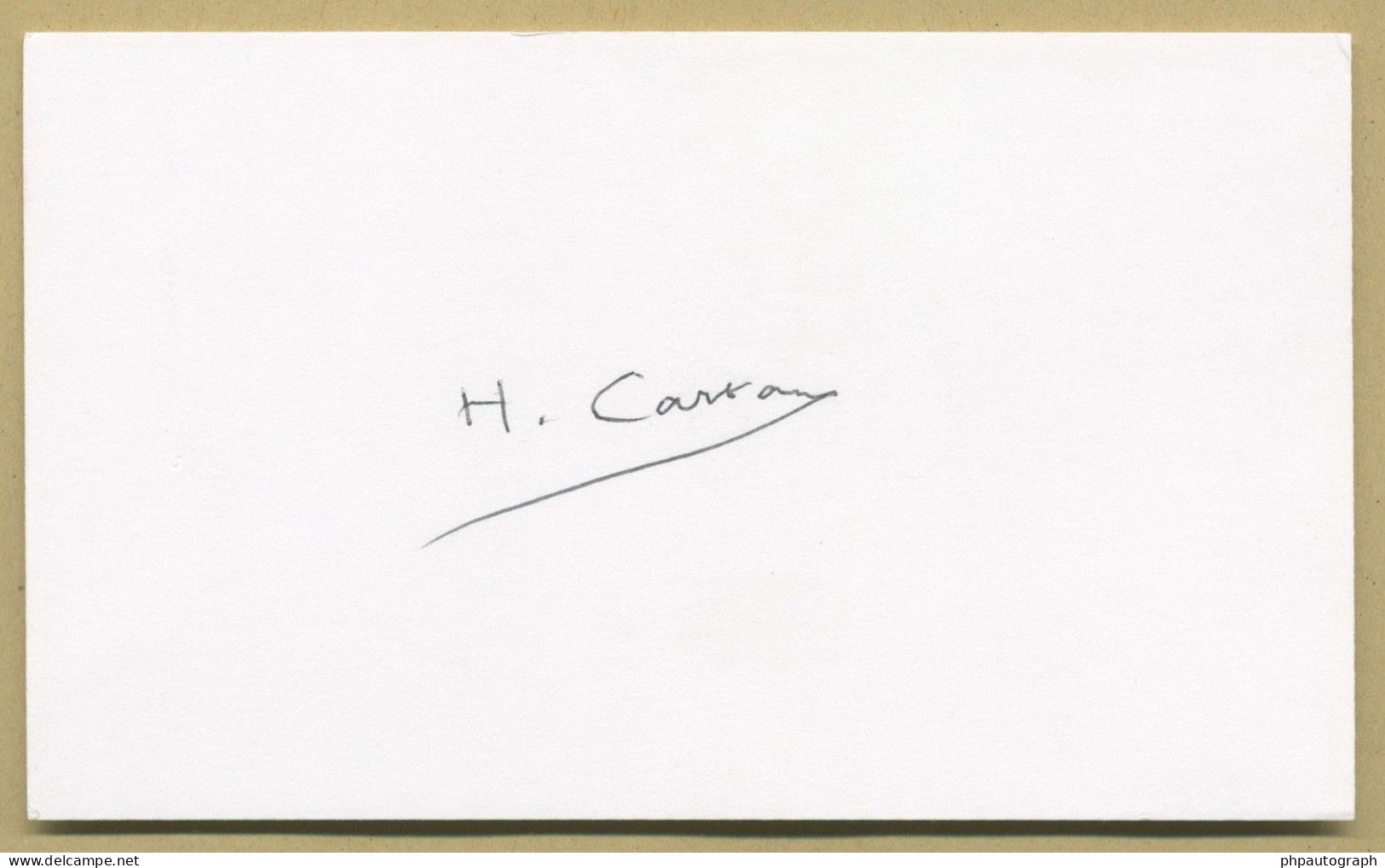 Henri Cartan (1904-2008) - French Mathematician - Rare Signed Card + Photo - 90s - Inventors & Scientists