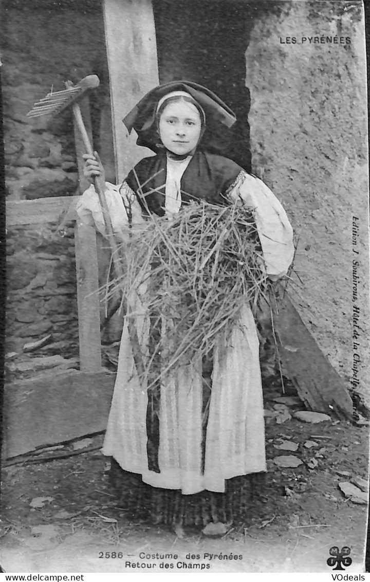 Folklore - Costume - Coiffe - Costume Des Pyrénées - Retour Des Champs - Costumi