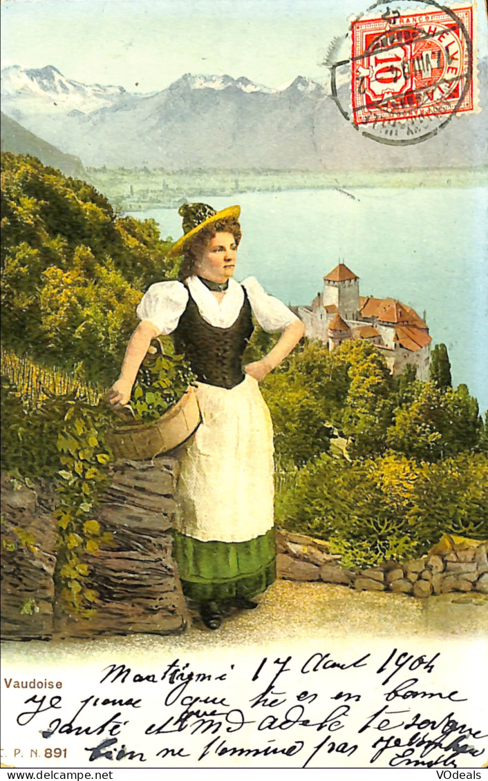 Folklore - Costume - Coiffe - Vaudoise - Costumi