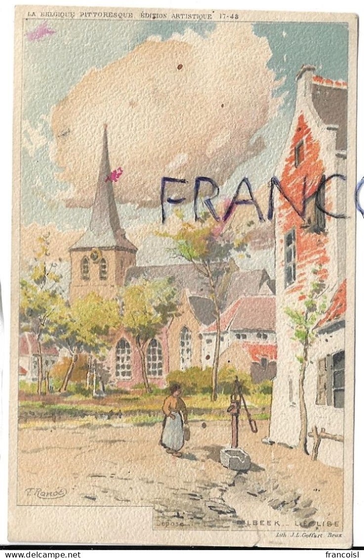 La Belgique Pittoresque. Dessin De F. Ranot. Dilbeek. L'église. - Dilbeek