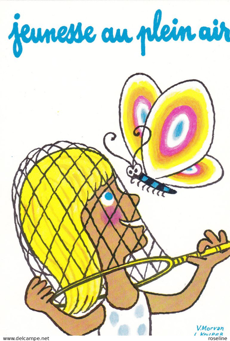 Illustration Léo KOUPER - Jeunesse Plein Air - Filet  Papillon - CPM 10,5x15 TBE 1982 Neuve - Kouper