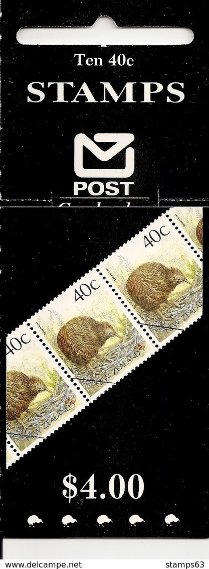 NEW ZEALAND, 1990, Booklet 53, $ 4.00 Kiwi Hang Sell - Postzegelboekjes