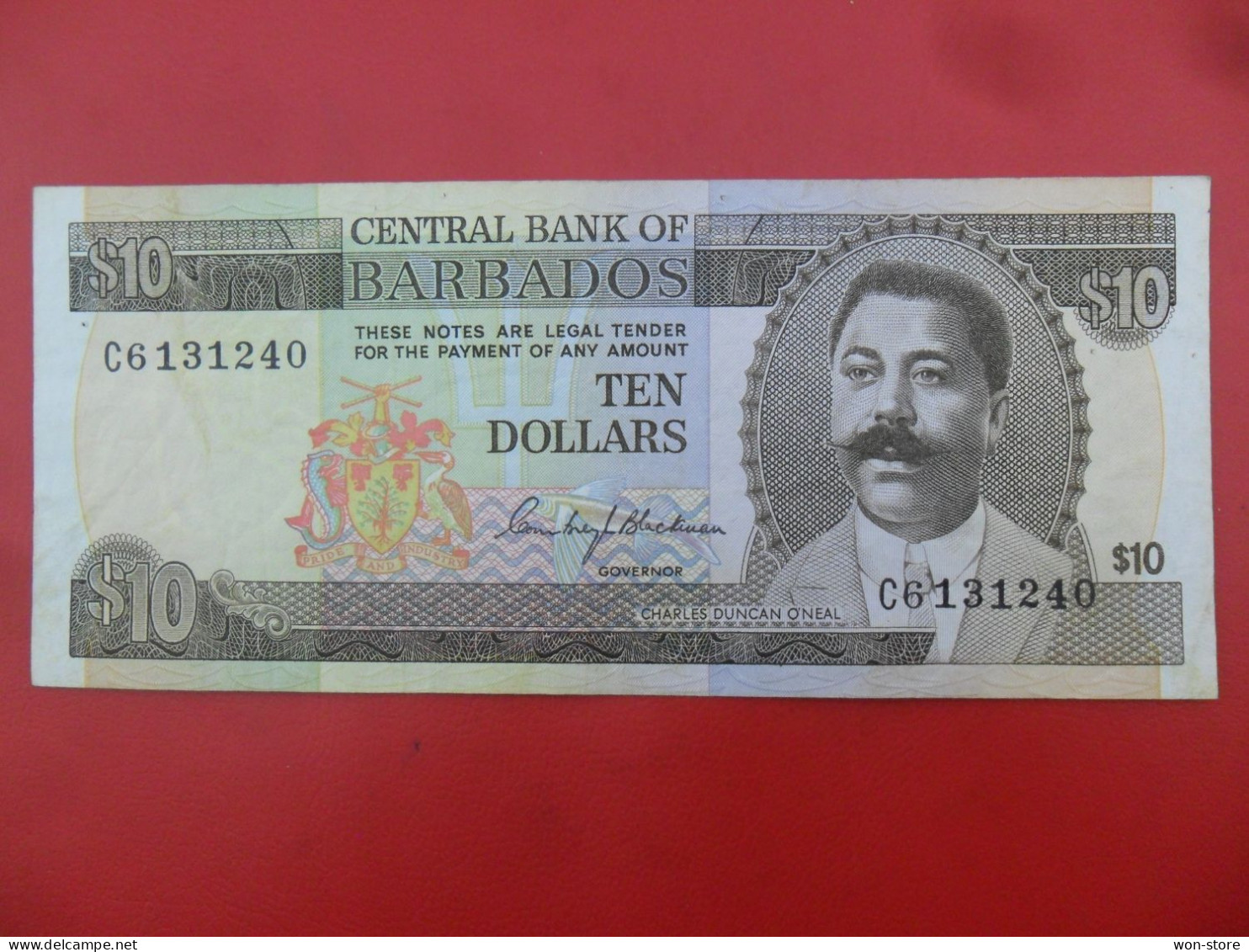 7561 - Barbados 10 Dollars 1973 - Barbados