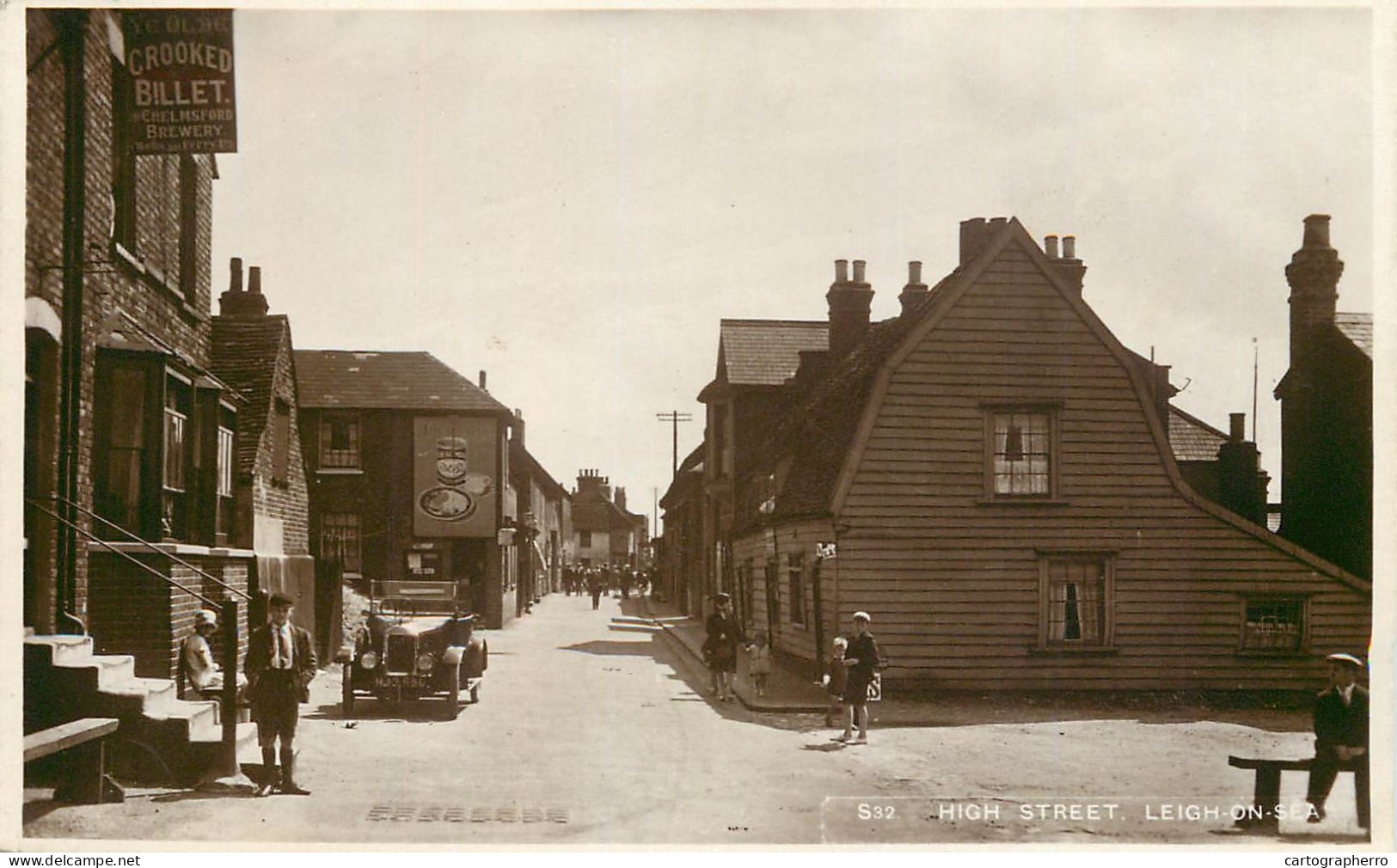 Essex LEIGH ON SEA High Street Crooked Billet Brewery Pub Sign - Southend, Westcliff & Leigh