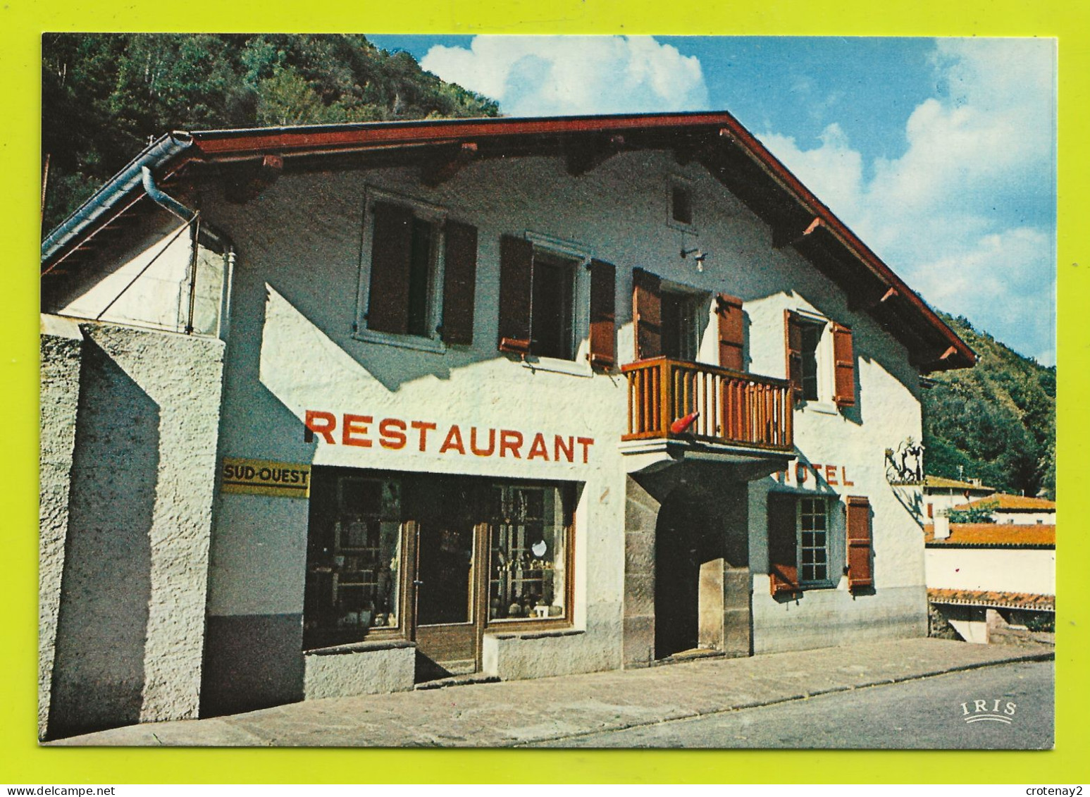 64 ARNEGUY FRONTIERE Hôtel Restaurant CLEMENTENIA PUB Journal SUD-OUEST VOIR DOS - Arnéguy