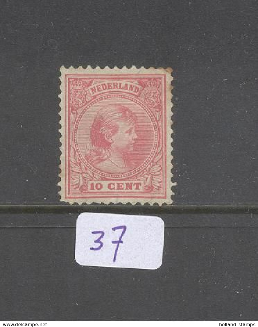 Nederland 1891 NVPH Nr 37 MH Ongestempeld * Koningin Wilhelmina - Ongebruikt