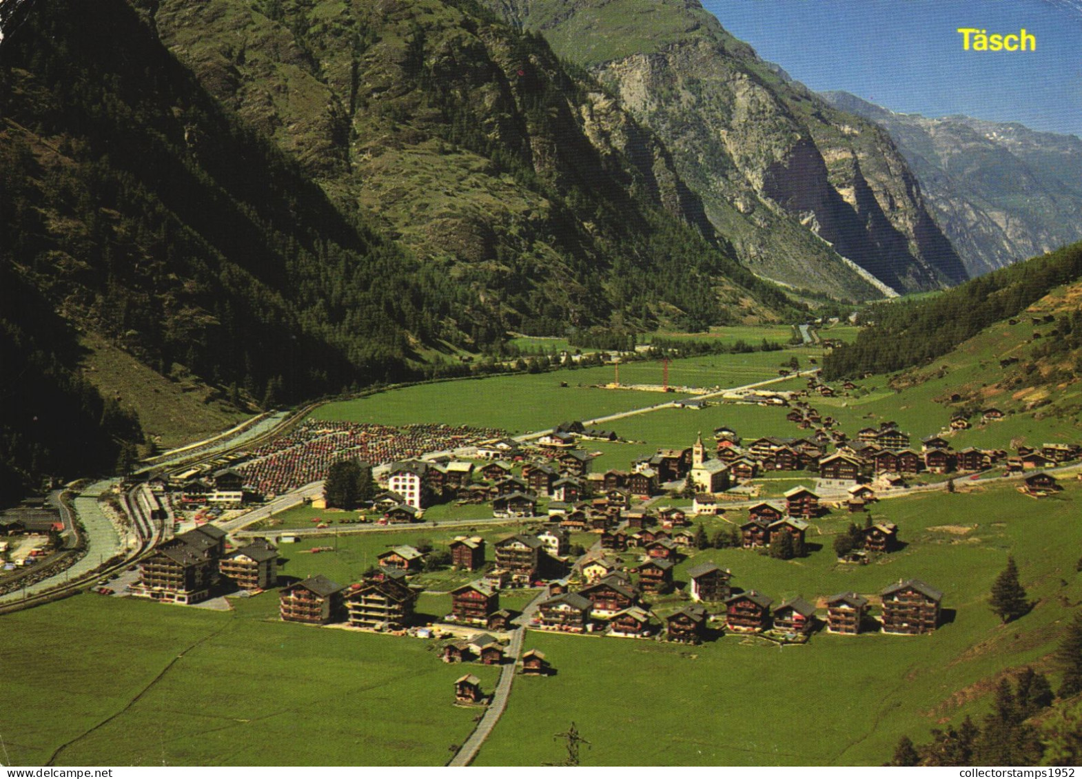 SWITZERLAND, VALAIS, TASCH, VISP, TOWN, MOUNTAIN, PANORAMA - Täsch