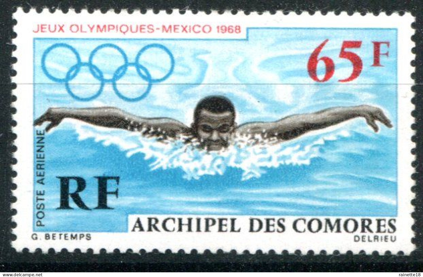 Archipel Des Comores          PA 25  **   J.O De Mexico - Poste Aérienne