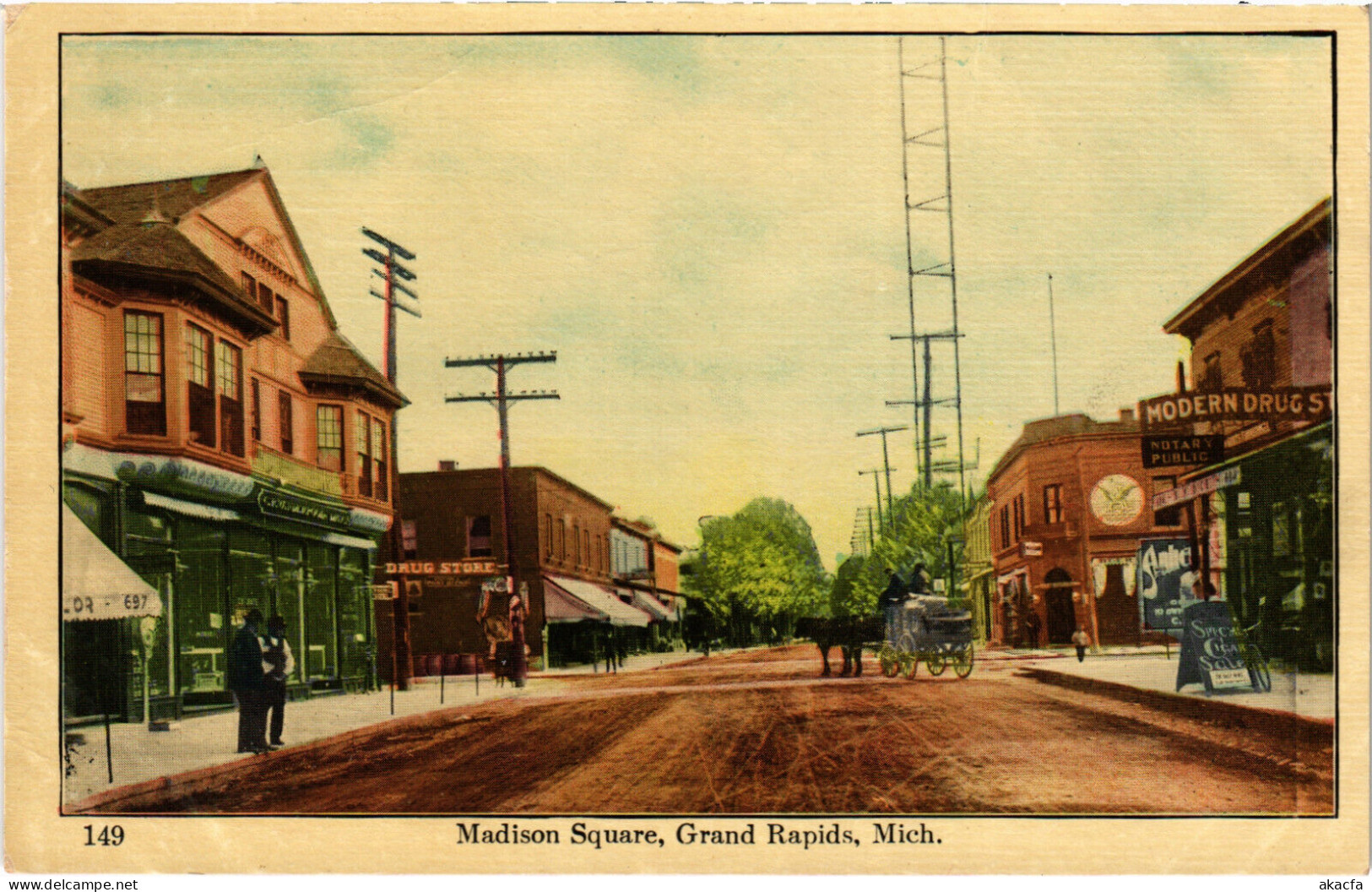 PC US, MI, GRAND RAPIDS, MADISON SQUARE, Vintage Postcard (b49511) - Grand Rapids