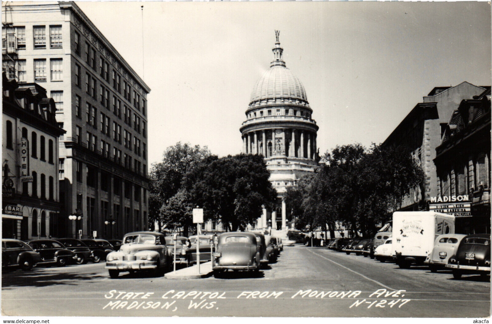 PC US, WI, MADISON, STATE CAPITOL, Vintage REAL PHOTO Postcard (b49532) - Madison