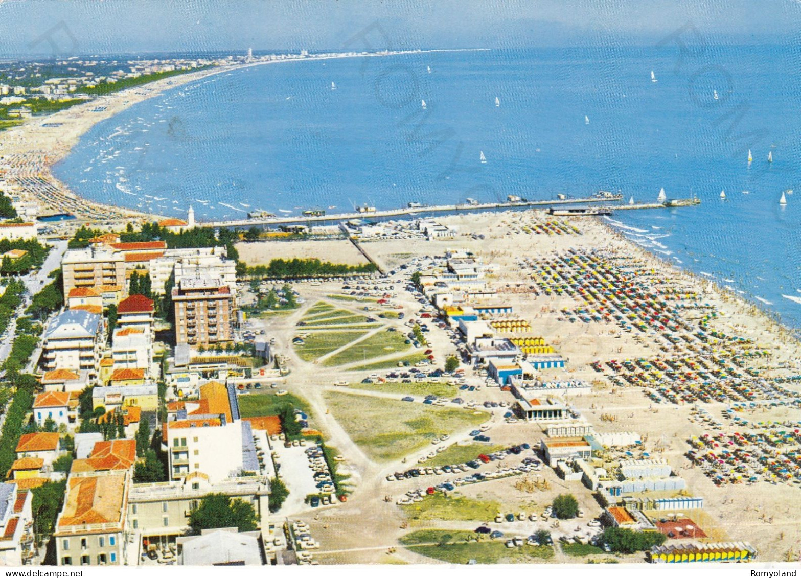 CARTOLINA  CESENATICO,CESENA,EMILIA ROMAGNA-LUNGOMARE E SPIAGGIA-MARE,SOLE,VACANZA,BARCHE A VELA,VIAGGIATA 1971 - Cesena