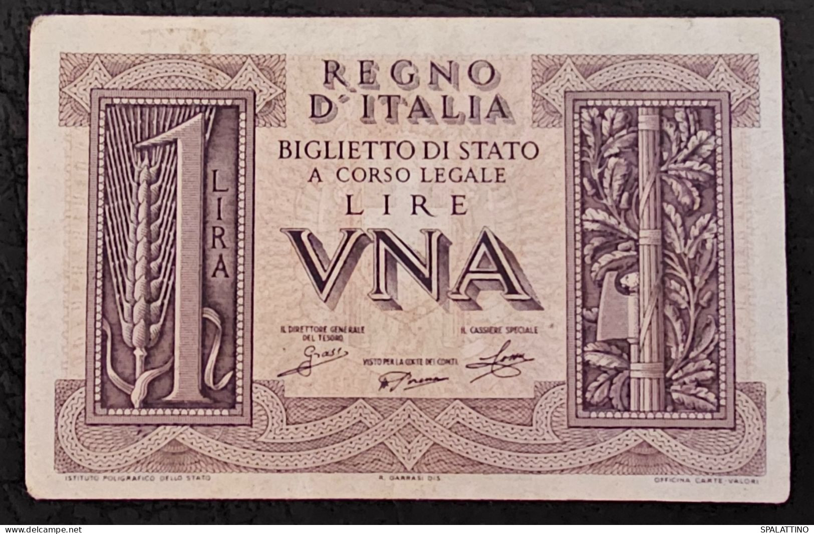 ITALY- 1 LIRA 1939. - Italia – 1 Lira