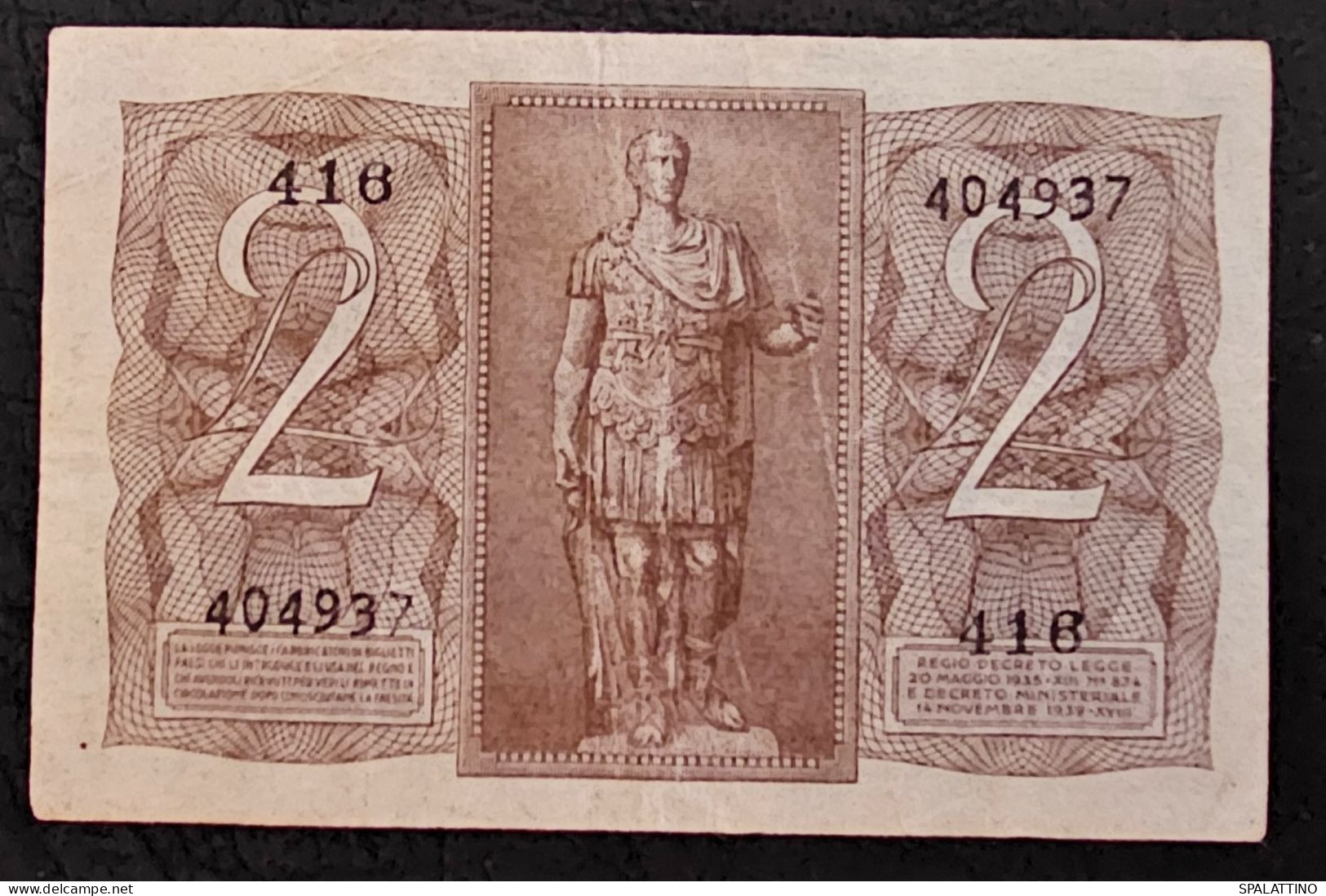 ITALY- 2 LIRE 1939. - Italia – 2 Lire